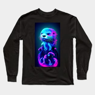 Psychedelic Sea Otter Long Sleeve T-Shirt